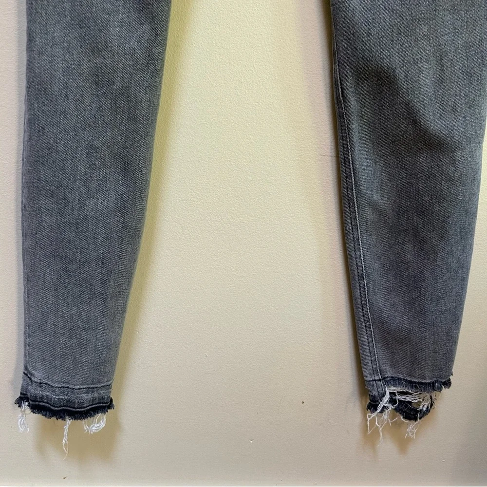 Current/Elliott ~Women’s Ultra High Waist Skinny Jeans Gray Fade Out Destroy 27 - Picture 8 of 16